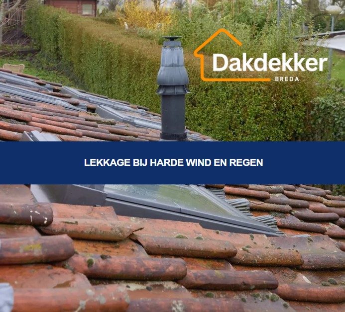 lekkage bij harde wind en regen