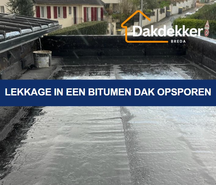 lekkage in een bitumen dak opsporen