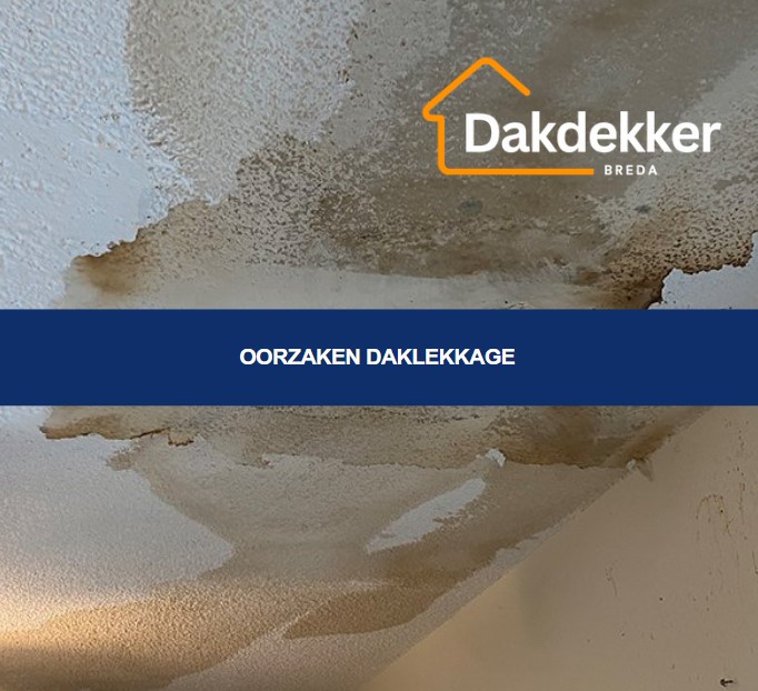 Veelvoorkomende oorzaken van daklekkage, zoals versleten dakbedekking, stormschade of gebrekkige dakafdichting.